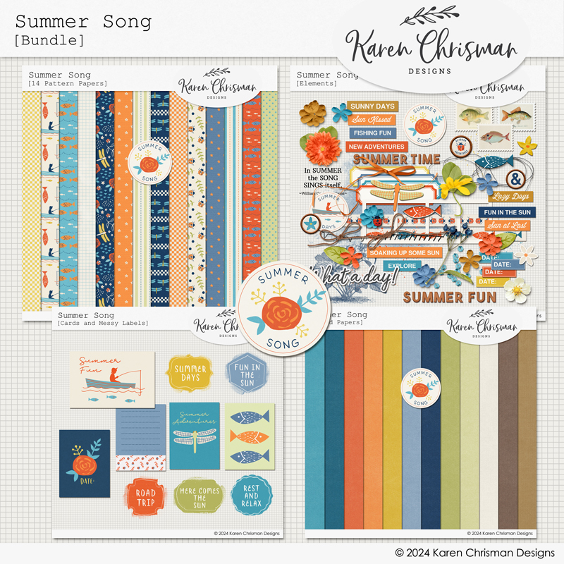Summer Song Digital Scrapbooking Collection by Karen Chrisman Designs